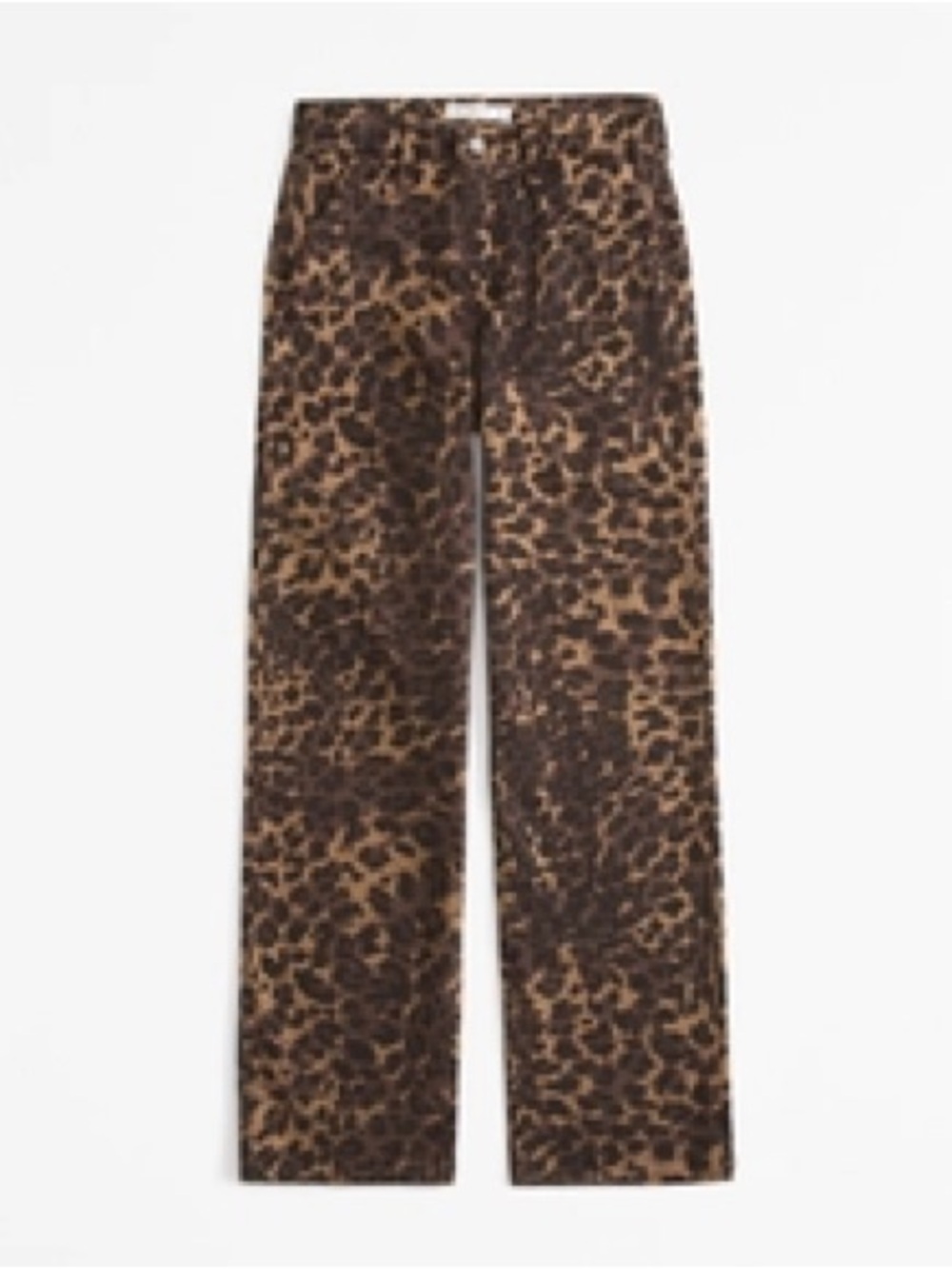 Abercrombie & Fitch Leopard Wide-Leg Pants - Short Length